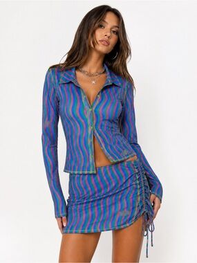 omighty Striped Two-Piece Set‎ in Blue, Pink & Green